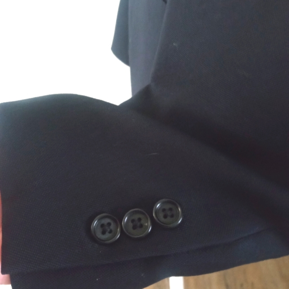 CHRISTIAN DIOR Monsieur Vintage Wool Black Sport Coat | 46 R - Picture 5 of 10